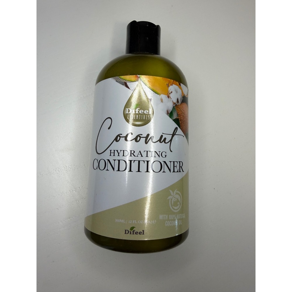 Difeel Essentials Coconut Hydrating Conditioner 12oz Natural Coconut Oil USA